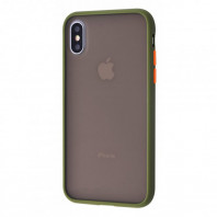 Чехол Shadow Matte для iPhone Xs Max Army green/Orange Чехол Shadow Matte для iPhone Xs Max Army green/Orange